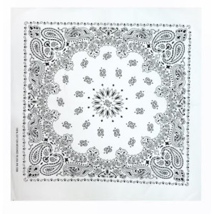 Бандана с рисунком 55х55 Белая (К009/1)