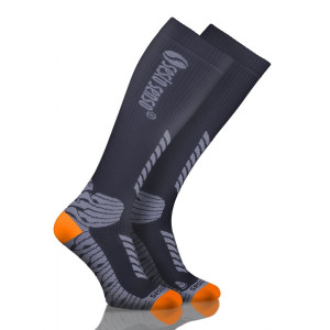 Спортивные компрессионные гольфы Sesto Senso Sport Kompression 35-38 Серый с оранжевым (sns0161)