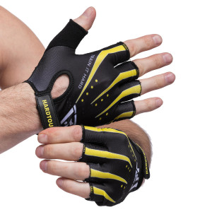 Перчатки для фитнеca HARD TOCH FG-006 L Черно-желтый