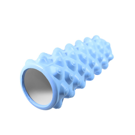 Массажный валик ролик для йоги и фитнеса Dobetters Grid Roller Blue 33*14 см 