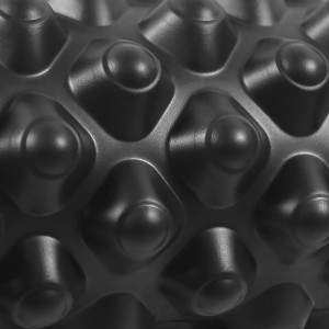 Массажный валик ролик для йоги и фитнеса Dobetters Grid Roller Black 33*14 см . Photo 3