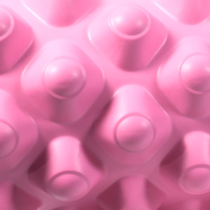Массажный валик ролик для йоги и фитнеса Dobetters Grid Roller Pink 33*14 см . Photo 3