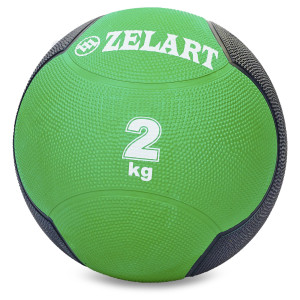 Мяч медицинский медбол Zelart Medicine Ball FI-5121-2 2 Зеленый-Черный