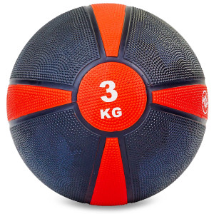 Мяч медицинский медбол Zelart Medicine Ball FI-5122-3 3 Черный-красный