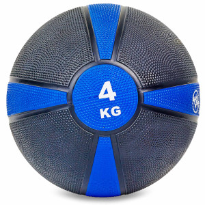 Мяч медицинский медбол Zelart Medicine Ball FI-5122-4 4 Черный-Синий
