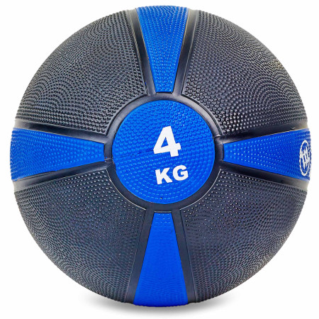 Мяч медицинский медбол Zelart Medicine Ball FI-5122-4 4 Черный-Синий