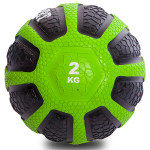 Мяч медицинский медбол Zelart Medicine Ball FI-0898-2 2 Черный-Зеленый