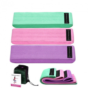 Резинки ZAKERDA Hip Resistance Band для фитнеса из хлопка + латекса. Photo 3