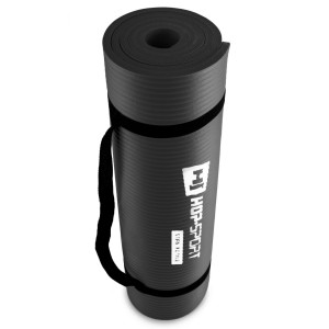 Мат для фитнеса и йоги Hop-Sport HS-N010GM 1 см черный. Photo 2