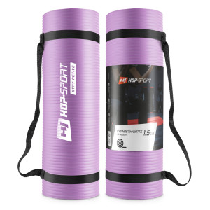 Мат для фитнеса и йоги Hop-Sport HS-N015GM 1.5 см фиолетовый