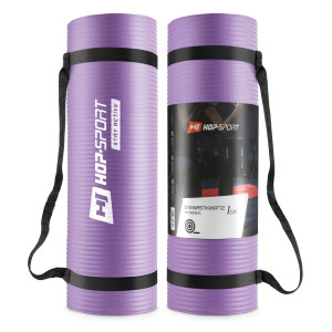 Мат для фитнеса и йоги Hop-Sport HS-N010GM 1 см фиолетовый. Photo 2