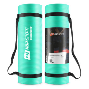 Мат для фитнеса и йоги Hop-Sport HS-N010GM 1 см мятный. Photo 2