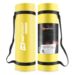 Мат для фитнеса и йоги Hop-Sport HS-N015GM 1,5 см Желтый