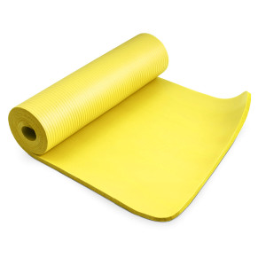 Мат для фитнеса и йоги Hop-Sport HS-N015GM 1,5 см Желтый. Photo 3