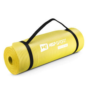 Мат для фитнеса и йоги Hop-Sport HS-N015GM 1,5 см Желтый. Photo 2
