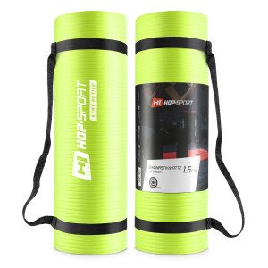 Мат для фитнеса и йоги Hop-Sport HS-N015GM 1,5 см салатовый