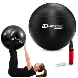 Фитбол Hop-Sport 55 см Черный + насос. Photo 3