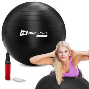 Фитбол Hop-Sport 55 см Черный + насос. Photo 2