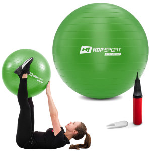 Фитбол Hop-Sport 65 см Зеленый + насос. Photo 3