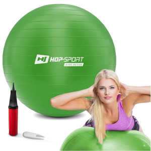 Фитбол Hop-Sport 65 см Зеленый + насос. Photo 2