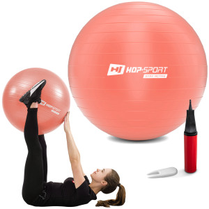 Фитбол Hop-Sport 75 см Розовый + насос. Photo 3