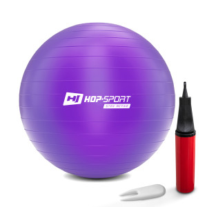 Фитбол Hop-Sport 85 см фиолетовый + насос. Photo 3