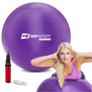 Фитбол Hop-Sport 85 см фиолетовый + насос. Photo 2