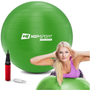 Фитбол Hop-Sport 85 см зеленый + насос. Photo 2
