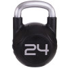 Гиря обрезиненная с хромированной ручкой Zelart TA-2681-24 24 кг Черный