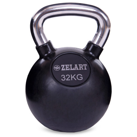 Гиря обрезиненная Zelart ТА-5162-32 32кг Черный
