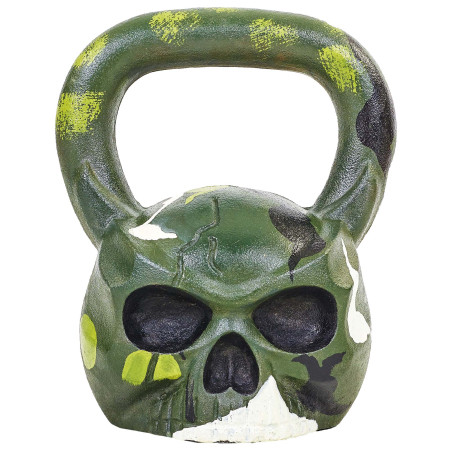 Гиря чугунная окрашенная черная Skull Zelart TA-5707-20 20кг