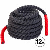 Канат для кроссфита COMBAT BATTLE ROPE Zelart FI-5311-12 черный