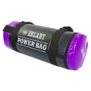 Мешок для кроссфита и фитнеса Zelart FI-5050A-10 Power Bag черный-фиолетовый