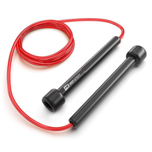 Скакалка Hop-Sport Crossfit NEW з пластиковыми ручками HS-P025JR красная. Photo 2