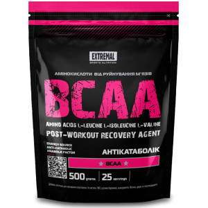 Аминокислоты BCAA 2:1:1 для защиты и восстановления мышц – Extremal ВСАА для коктейлей, 500 г Грейпфрут  (1080578926)