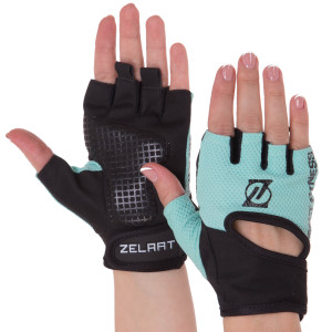 Перчатки для фитнеca ZELART MA-3886 S Черный-мятный