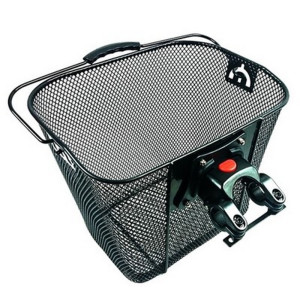 Корзина передняя Kands 35x25x25 с ручкой на руль Черный (HT-512)