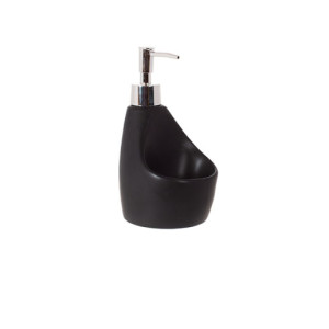 Диспенсер для моющего средства Serol Black 350ml с подставкой для губки DP218299 BonaDi