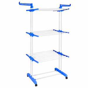 Универсальная складная сушилка для белья No Brand 3 Tiers Garment rack белая (1756374679)