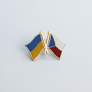 Значок Dobroznak Флаги Украина Чехия 20х26 мм (6175)