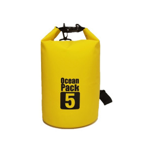Водонепроницаемая сумка рюкзак гермомешок с шлейкой на плечо Ocean Pack 5 л Yellow (55354251)
