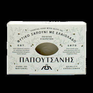 Мыло твердое натуральное Papoutsanis Olive Oil White 125 г