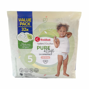 Детские подгузники Kruidvat Pure & Soft 5 10-16 кг 32 ш