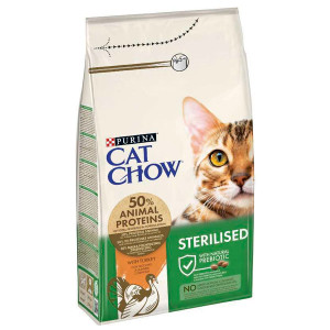 Сухой корм для стерилизованных кошек Purina Cat Chow Sterilised с индейкой 1,5 кг (65014)