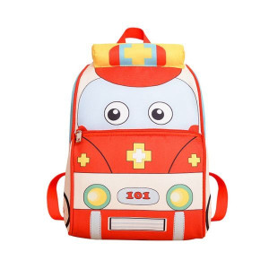 Детский рюкзак No Brand KidsCar Скорая помощь 33x24x12 см Бело-красный (id_2098)